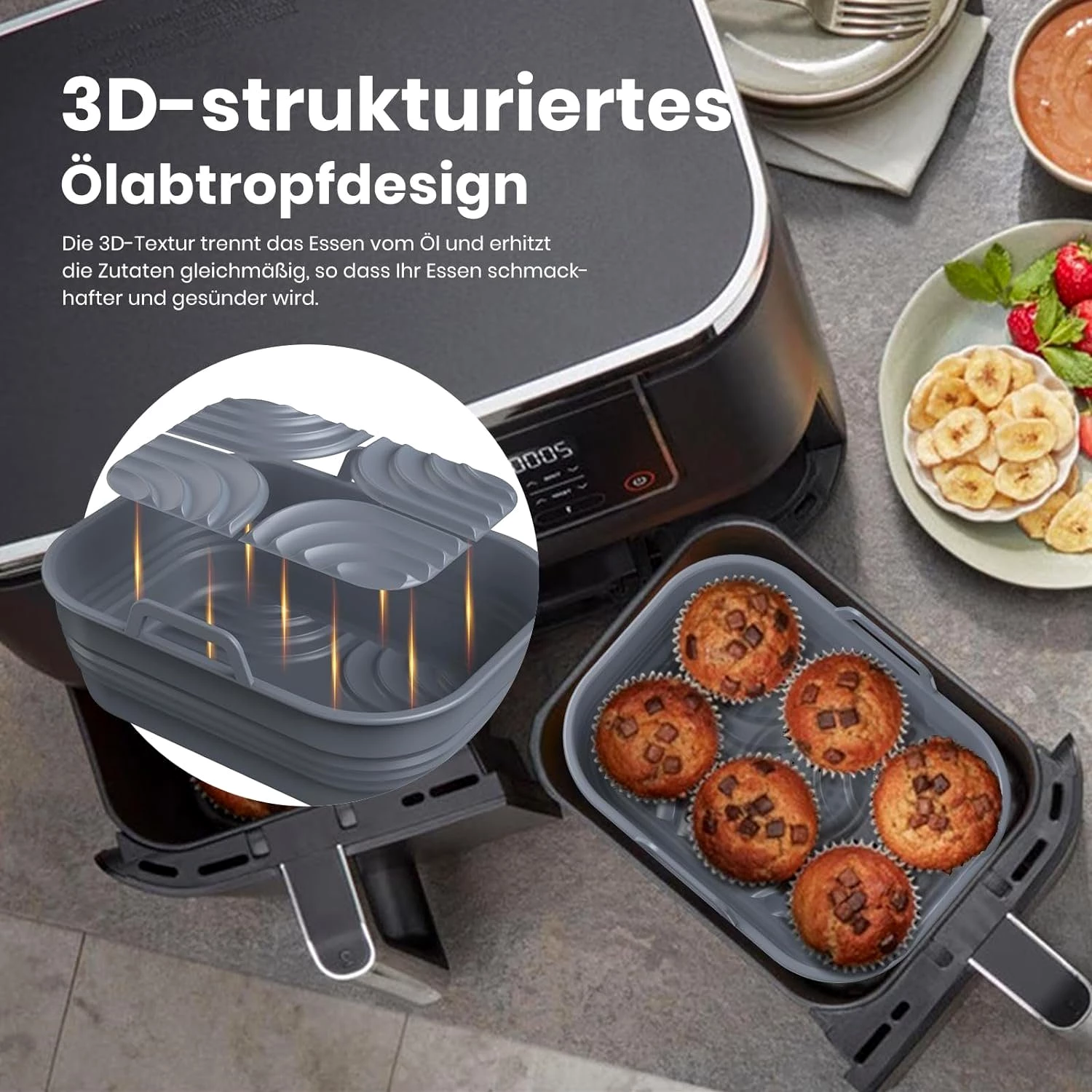 autolock Backform Backform 2Pcs Airfryer Zubehör Ninja Foodi Max Dual Zone AF300EU, (2-tlg)