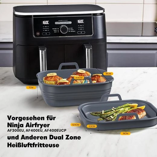 autolock Backform Backform 2Pcs Airfryer Zubehör Ninja Foodi Max Dual Zone AF300EU, (2-tlg)