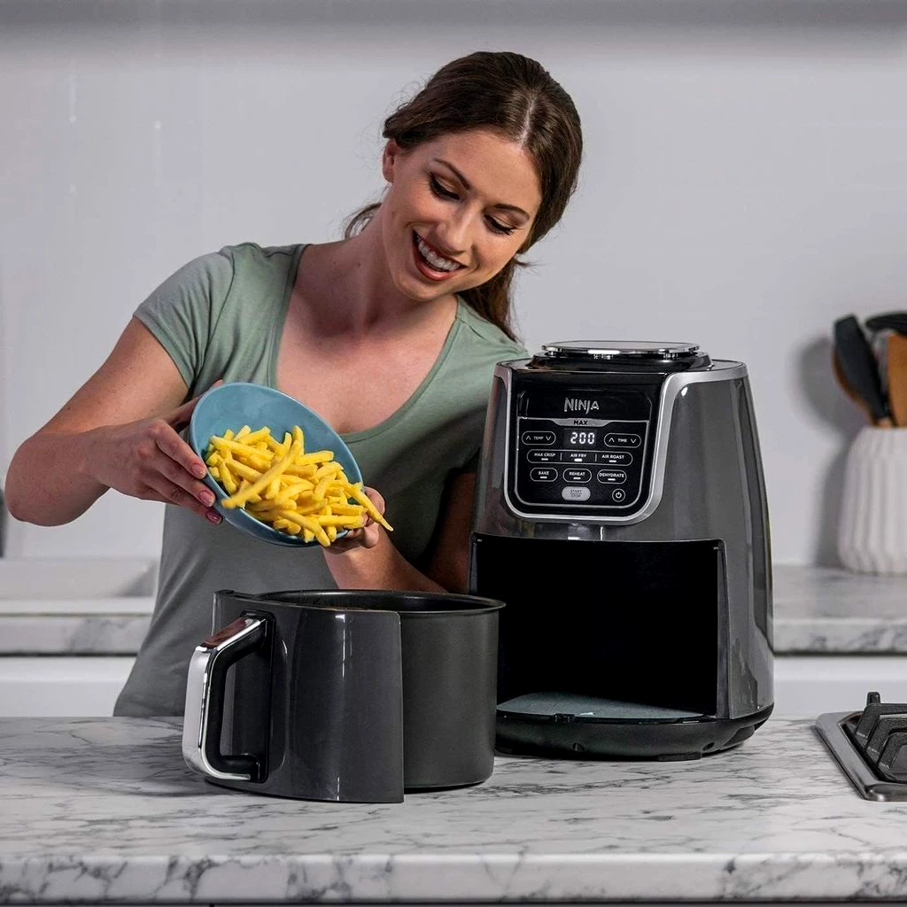 NINJA Heißluftfritteuse MAX 5in1 Airfryer Heissluftfritteuse XXL 5,2L Fritteuse 60 min Timer