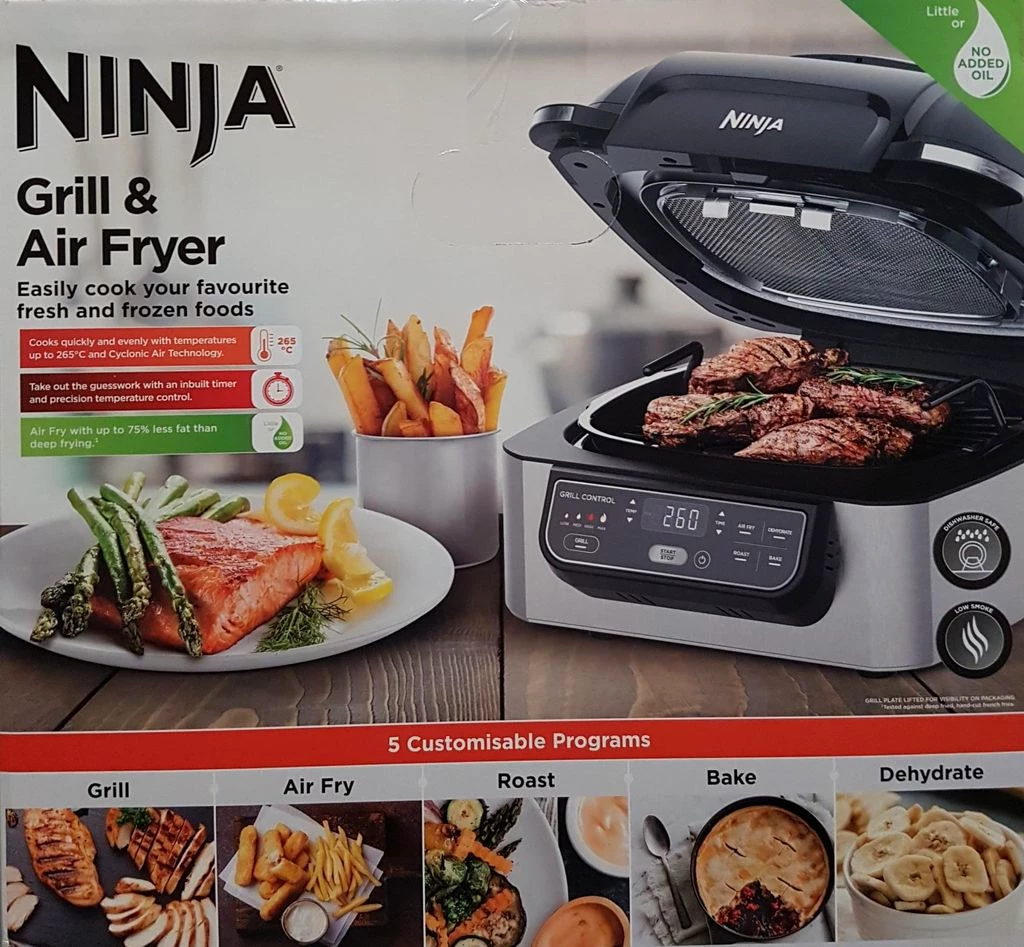 NINJA AG301EU Heißluftfritteuse schwarz/silber