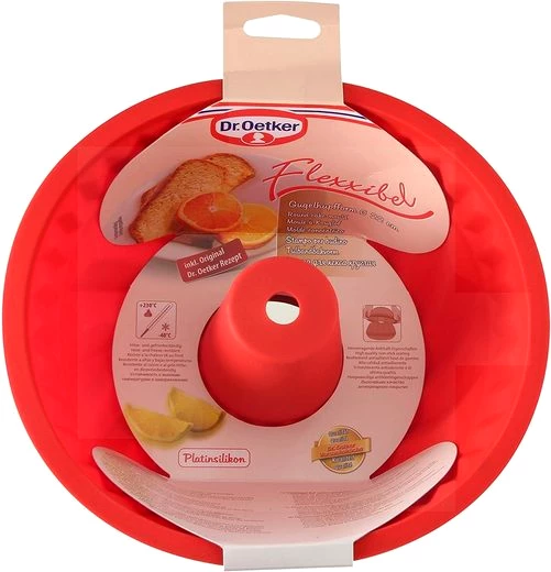 Dr. Oetker Gugelhupfform Dr. Oetker - Silikon Backform Flexxibel Gugelhupf 1269 Rot Ø 22cm